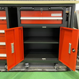 JZD Staal Werkbank voor Garage met Gereedschapskast met Gereedschap en Mobiele Gereedschapswagen met Gereedschap voor Opslag in Garagekasten - Product Image 5