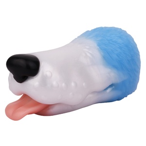 New Design Dog Head <b>Masturbator</b>, Soft Skin Touching Feeling Single Channel Silicone Toy <b>Masturbator</b> for Adult Male - Product Image 2