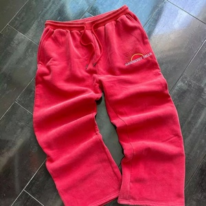 กางเกงวอร์มทรงตรงผ้าหนาแบบวินเทจสำหรับผู้ชาย คุณภาพสูง - Product Image 3