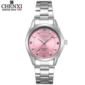 CHENXI 021B <span class=keywords><strong>Montre</strong></span> de luxe pour hommes et femmes, chronographe analogique à quartz, étanche, bracelet en acier inoxydable, simple, pour couples - Product Image 1