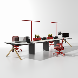 Diseño de muebles de madera, escritorio de oficina moderno para 6 personas, precio de estación de trabajo de oficina - Product Image 3
