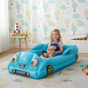 Cama Inflable de Viaje para Niños en Forma de Auto, Cama Portátil para Niños Pequeños, Colchón de Aire con Laterales - Product Image 3