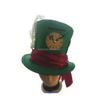 Chapeau de carnaval personnalisé Alice Green Mad Hatter unisexe pour adultes