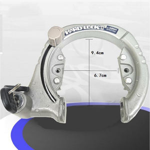 2023 O-Shape vélo serrure aluminium et acier inoxydable pêne dormant fer à cheval <span class=keywords><strong>crabe</strong></span> pinces nouvelles mesures de sécurité de vélo - Product Image 1