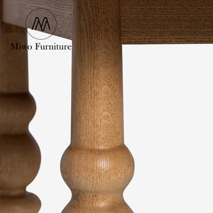 American Country color oscuro restaurante de madera maciza Mesa de comedor Retro Oficina Creativa estudio escritura rectangular Mesa ovalada - Product Image 5