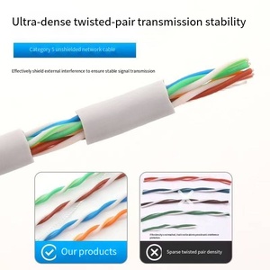 Denixi tại chỗ hàng hóa hộp 305m 1000ft UTP FTP SFTP CAT6 cáp <span class=keywords><strong>LAN</strong></span> Đen UV kháng <span class=keywords><strong>Ethernet</strong></span> mạng cáp cho sử dụng ngoài trời - Product Image 3