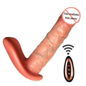 Kovida weibliche Mastur bator Zunge lecken Silikon Fernbedienung Heizung Teleskop dildo Vibrieren für Frauen Vibrations dildo - Product Image 1