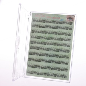 Extensions de cils DIY en forme de queue de poisson Foxy, 10 rangées, 60 bouquets, en PBT, avec bande en coton noir, sans colle, logo personnalisé - Product Image 6