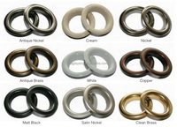 Anneaux d'oeillet en cuivre et laiton de 10mm avec rondelle d'oeillet anti-laiton pour produit de rivets de vêtement de vêtement