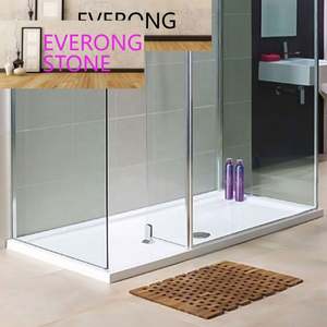 Chine Fabrication en gros <span class=keywords><strong>Quartz</strong></span> Pierre Hôtel Salle de bain Blanc Salle de <span class=keywords><strong>douche</strong></span> Plateau de base - Product Image 6