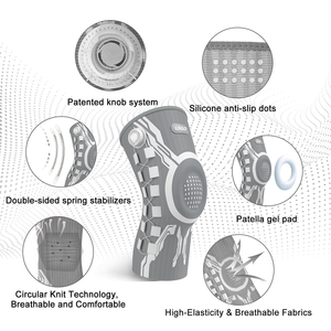 <span class=keywords><strong>Rodillera</strong></span> de compresión OEM con almohadilla de gel para rótula y estabilizadores laterales, soporte para artritis y rotura de <span class=keywords><strong>menisco</strong></span> - Product Image 2