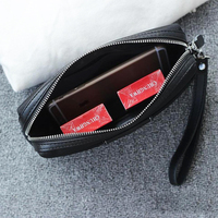 Tas tangan seni kanvas baru tas genggam dompet kain nilon pria musim panas Korea pasang kapasitas besar