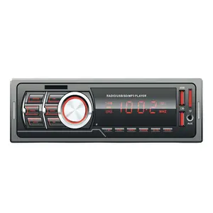 Bán buôn 2USB LCD hiển thị 12V xe Stereo BT AUX phổ đài phát thanh xe nhanh sạc duy nhất DIN xe MP3 Máy nghe nhạc
