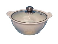 Ensemble de casseroles en céramique à prix d'usine, blanc, antiadhésif, avec couvercle en verre, pour soupes, OEM