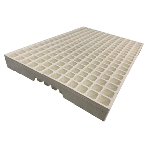 MOLDICA Efficient Agricultural Seedling Pots Tray-White Plastic Drainage Holes 12.74L Volume Greenhouse Propagation Model - Product Image 1