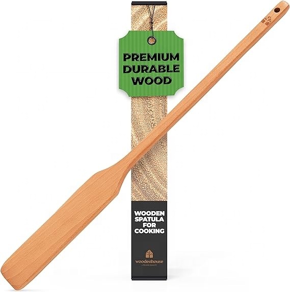 Ultralanger Küchenspatel Aus Edelstahl – 92 Cm, Rührspatel Für Tiefe Töpfe, Für Restaurant & Zuhause
