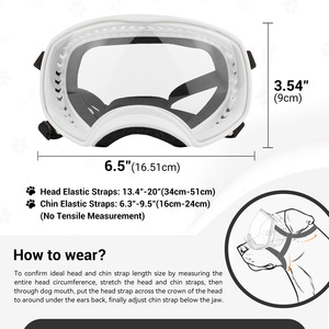 Lunettes pour animaux de compagnie Lunettes anti-UV pour chiens Lunettes coupe-vent pour chiens Écran solaire pour animaux de compagnie <span class=keywords><strong>avec</strong></span> sangle réglable ou <span class=keywords><strong>chien</strong></span> de taille moyenne à grande - Product Image 5