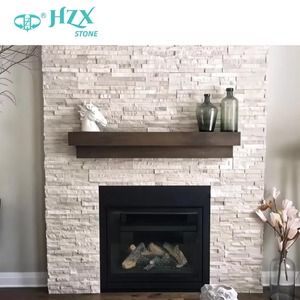 Hzx Bán Hàng Hợp Lý Giá Thấp Trung Quốc Bán Buôn Bên Ngoài Tự Nhiên Màu Trắng Gỗ Đá Cẩm Thạch gờ Đá Veneer Bảng Điều Chỉnh Bên Ngoài Bức Tường Gạch - Product Image 5