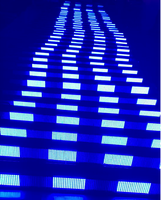 Matrice de lumière LED RGB 3-en-1 1296x0.3W IP65 DMX512 Stroboscope Flash en alliage d'aluminium CRI90 pour discothèques et bars