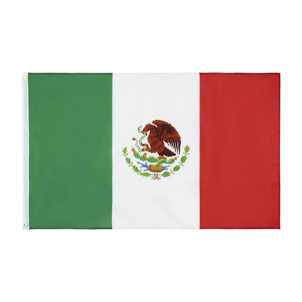 Hochwertige 90x150 cm Banderas Mexicanas 68D Polyester Bandera de Mexiko 3 x5ft mexikanische Flagge Mexiko Flagge