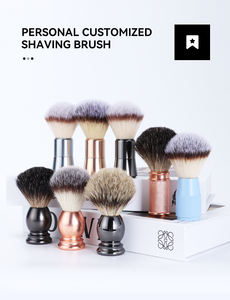 <span class=keywords><strong>Blaireau</strong></span> de rasage synthétique en résine de <span class=keywords><strong>blaireau</strong></span> de luxe OEM de marque privée - Product Image 3