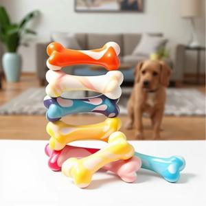 Büyük küçük köpek oyuncaklar çevre dostu TPR malzemesi diş öğütmek için Bite dayanıklı simüle kemikleri temizlik Pet oyuncaklar - Product Image 1