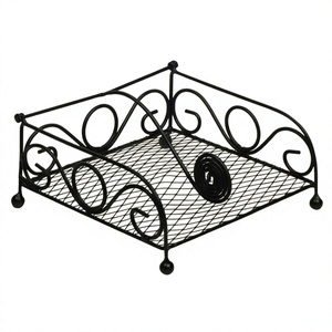 Black Metal Non-Skid Free Standing Flat Wire Napkin Holder for <b>Kitchen</b> Home Hotel Decorative Tissue <b>Paper</b> Holder - Product Image 1