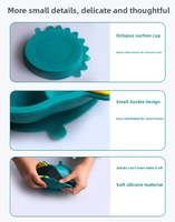 Nouveau bol d'alimentation pour bébé en silicone à compartiments avec ventouse, design de dessin animé pour nourrissons et enfants - Vente en gros disponible