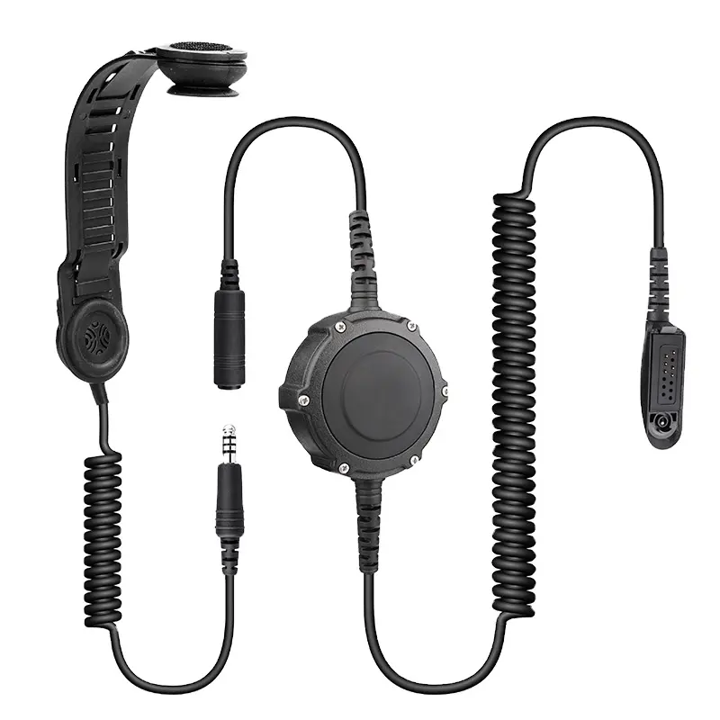 Walkie-talkie con auriculares de conducción ósea, nuevo diseño, Ideal para bomberos y otras aplicaciones de comunicación