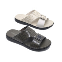 Pantoufles confortables d'extérieur en cuir PU-Sandales arabes pour hommes
