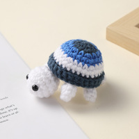 Poupée tortue en laine faite à la main au crochet, adorable peluche de dessin animé
