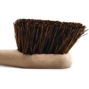 Cepillo para fregar pisos con cerdas de fibra de palma marrón de 5.5 pulgadas, mango de plástico color canela de 14.5 pulgadas - Product Image 5