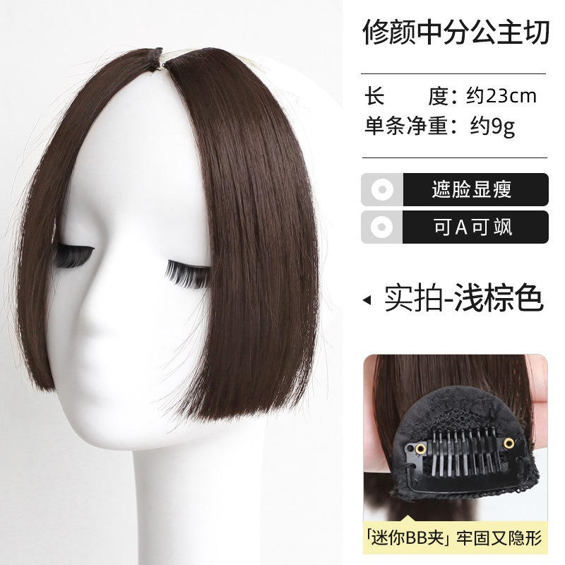 Style de modèle [Coupe Princesse avec Raie au Milieu] Châtain Clair