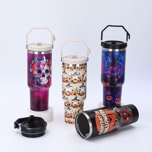 Vaso Térmico de Acero Inoxidable con Asa y Pajita Abatible, Diseño de Dibujos Animados Labubu, 20 oz, 30 oz, 40 oz, Venta al por Mayor - Product Image 4