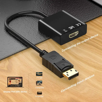 Câble adaptateur DP mâle vers HDTV femelle en gros, gaine PVC, paire torsadée pour PC, ordinateur portable, moniteur et projecteur DisplayPort