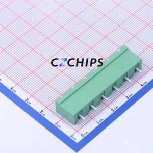 MC-PA7.62V06-0001 Plug-in Terminal Block Through hole,P=7.62mm Connector Board-to-Board / Socket - Closed 1x6P 7.62mm Green - Product Image 2