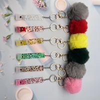 Pince à cartes ATM pour ongles longs, pince à cartes Pom Pom, porte-clés