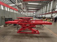 Grand élévateur à ciseaux automatique double pour alignement de roues