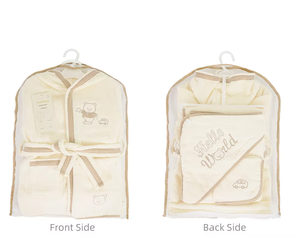 Peignoir à Capuche Épais et Absorbant en Coton Pur pour Nouveau-Né – Ensemble 4 Pièces Sunnozy pour la Maison - Product Image 3