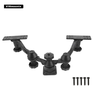 Soporte VINmounts de doble brazo para sonda de pesca, ecológico, giratorio para dos unidades de 6 pulgadas, soporte marino de aluminio ajustable 360° - Product Image 1