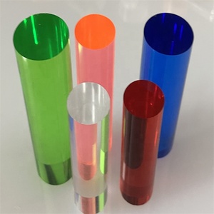 トップクリアPmmaプラスチックPlexiガラスロッド色アクリルスティック/バー色LED壁用 - Product Image 6