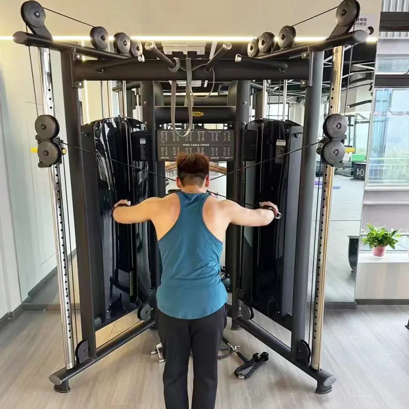 Multi-kommerzielles fitnessstudio pin-belastetes power rack dual verstellbare katzenkabel crossover funktionelle trainer-kabelmaschine