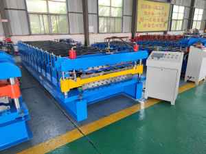 Doppels chicht IBR verzinktes Wellblech Stahldach blech Glasierte Fliesen herstellung Walzform maschine - Product Image 5
