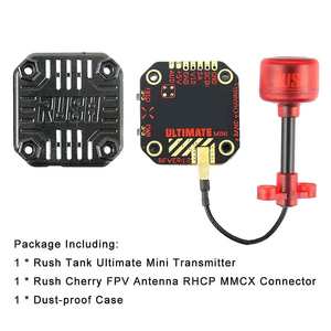 Émetteur vidéo mini 5,8 GHz 48 canaux 25/200/500/800 mW 20x20 mm avec connecteur audio externe et antenne pour drone FPV - Product Image 5