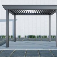 Pérgola Bioclimática de Jardín con Techo de Láminas de Aluminio, Manual o Eléctrica (Opcional), Dimensiones Personalizadas para Adaptarse a los Estilos de Construcción