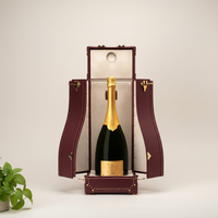 Emballages alimentaires et pour boissons, boîtes en carton ondulé personnalisées pour mini-vin et champagne avec insert en papier, coffret cadeau de 330 ml pour 4 bouteilles