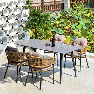 Ensemble <span class=keywords><strong>de</strong></span> meubles en rotin tressé pour <span class=keywords><strong>jardin</strong></span>, prêt à être expédié, table <span class=keywords><strong>de</strong></span> patio <span class=keywords><strong>de</strong></span> 2,2 m avec 6 à 8 chaises, vente chaude, table en bois <span class=keywords><strong>plastique</strong></span> d'extérieur - Product Image 6