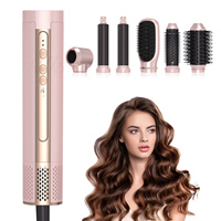 Styler capillaire électrique 6-en-1 Phenitech, peigne à air chaud haute vitesse, lisseur et fer à boucler professionnels, produits de massage