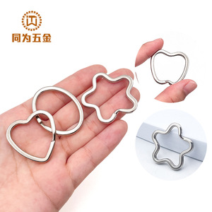 Custom Keychain <b>Rings</b> Stainless Steel Irregular Shape Durable DIY Key Chains - Product Image 3