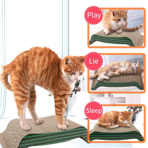 Customized Eco-Friendly Carton Undulating Type Modern Corrugated <b>Interactive</b> <b>Cat</b> Scratcher Scratching Board for Indoor Use - Product Image 2